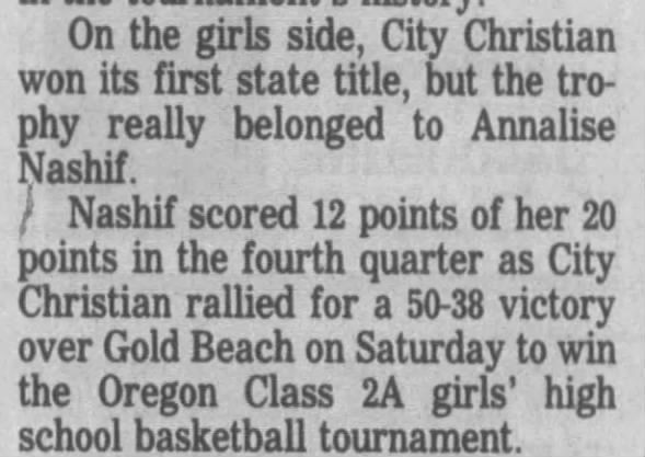 Clipping from Albany Democrat-Herald